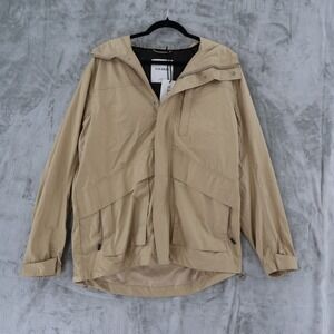 G.H. Bass Rain Parka Mens XL Tan Water Repellent Hooded Jacket‎ Utility Gorp NWT